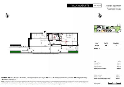 Appartement - 42 m² - 2 pièces