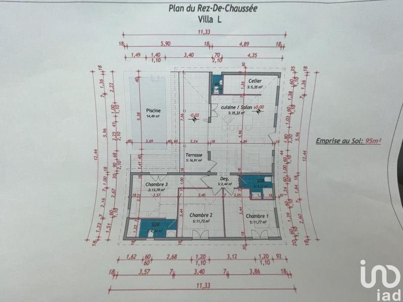Maison - 95 m² - 4 pièces