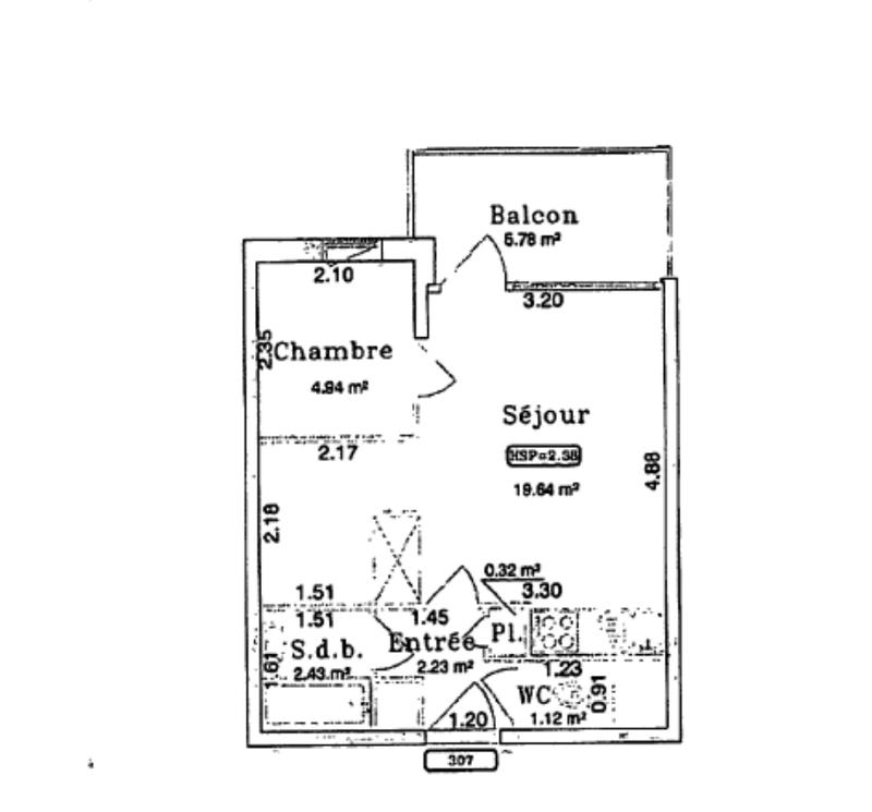 Appartement - 31 m² - 2 pièces
