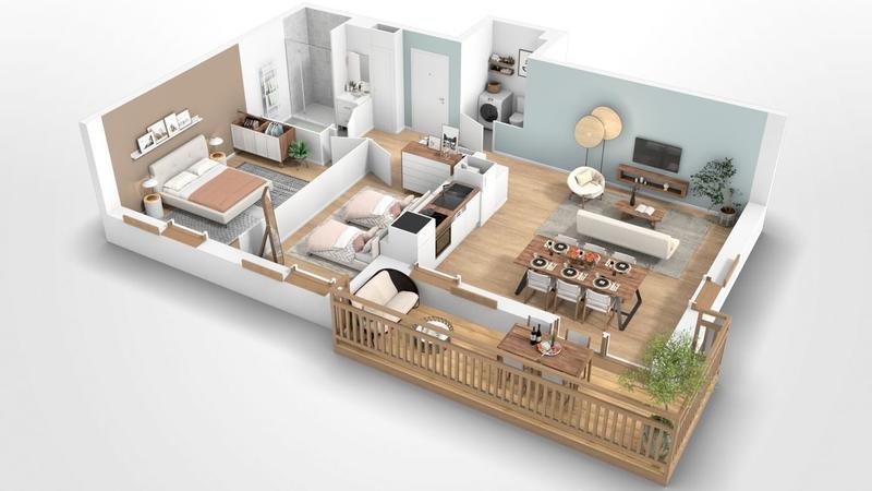 Appartement - 41 m² - 2 pièces