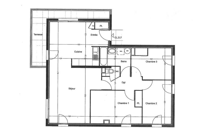 Appartement - 82 m² - 4 pièces
