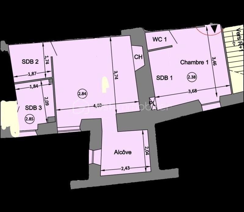 Appartement - 59 m² - 3 pièces