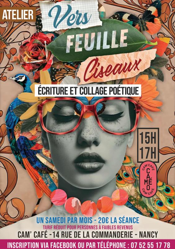 Atelier - Vers Feuille Ciseaux - Écriture et collage poétique