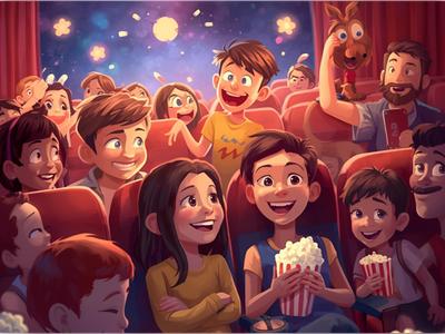 Projection cinéma famille