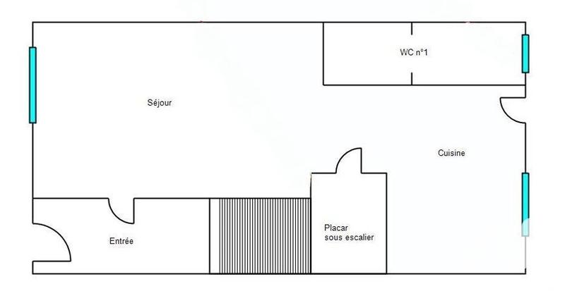 Maison de ville - 72 m² - 3 pièces