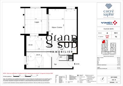 Appartement - 65 m² - 3 pièces
