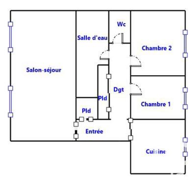 Appartement - 66 m² - 3 pièces