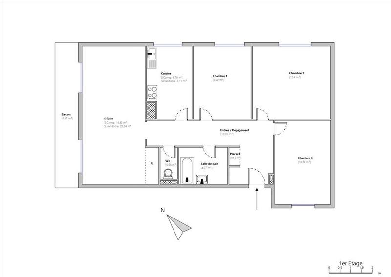 Appartement - 77 m² - 4 pièces
