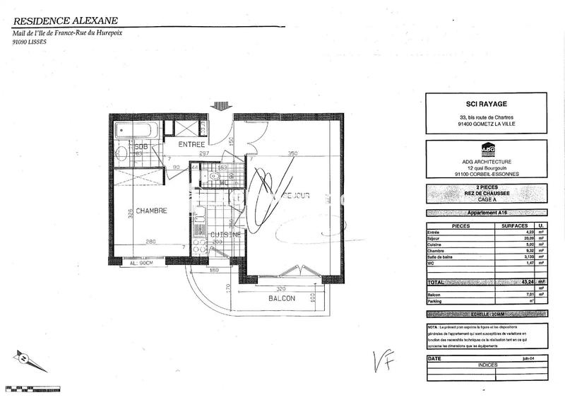 Appartement - 44 m² - 2 pièces