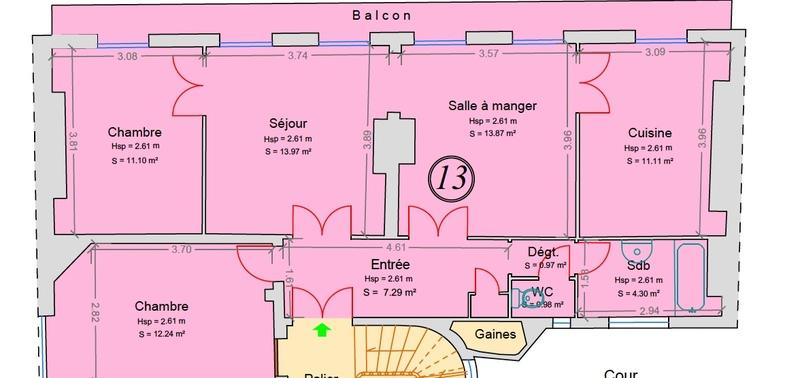 Appartement - 76 m² - 4 pièces