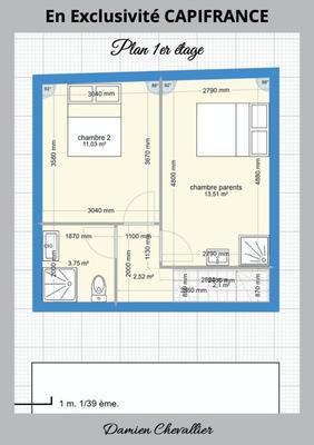 Maison - 62 m² - 3 pièces