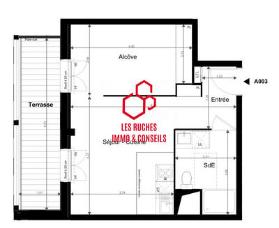 Appartement - 37 m² - 1 pièce