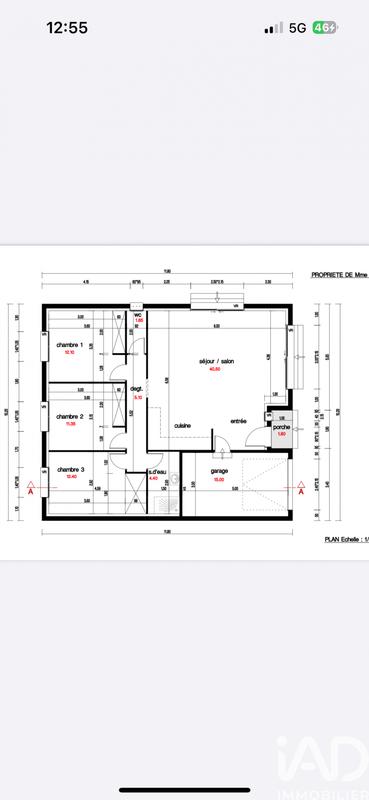 Maison - 95 m² - 4 pièces
