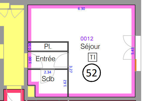 Appartement - 33 m² - 1 pièce