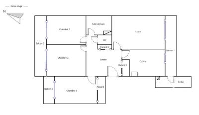 Appartement - 79 m² - 4 pièces