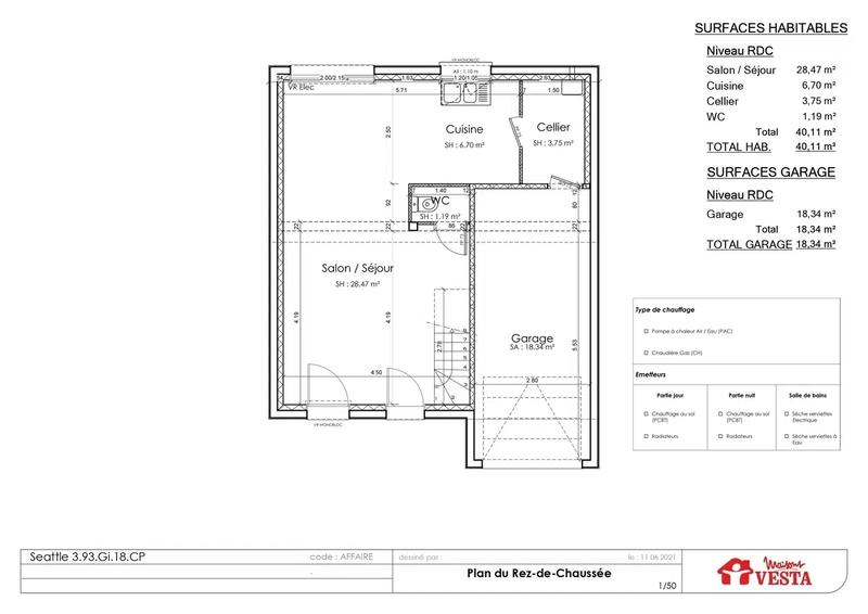 Maison - 96 m² - 5 pièces