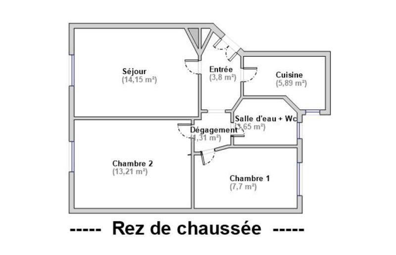 Appartement - 50 m² - 3 pièces