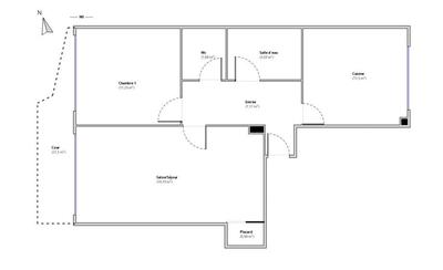 Appartement - 56 m² - 2 pièces