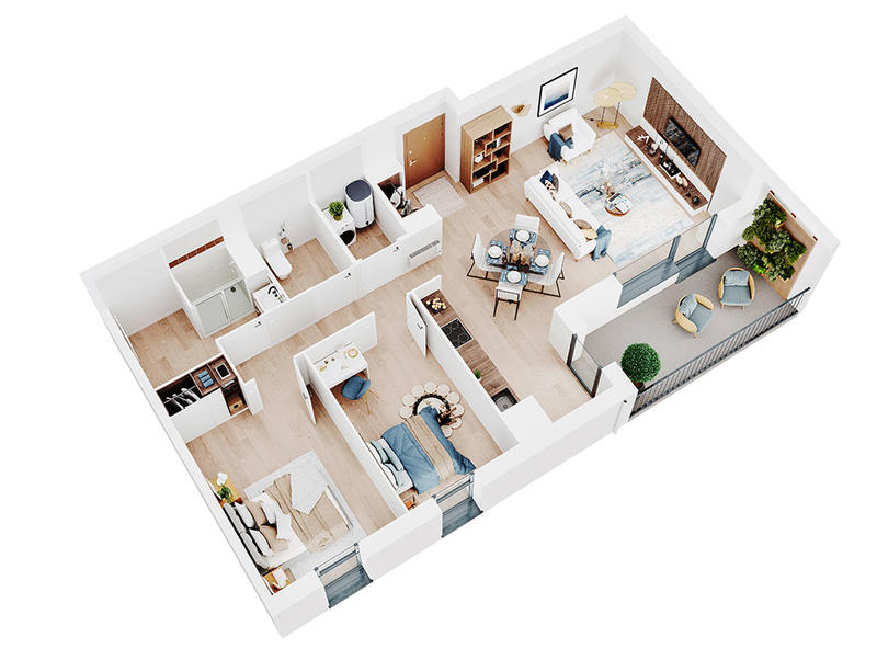 Appartement - 84 m² - 4 pièces