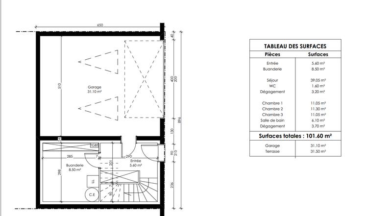 Maison - 100 m² - 4 pièces