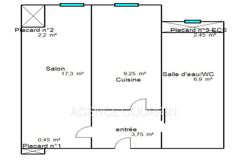 Appartement - 38 m² - 1 pièce