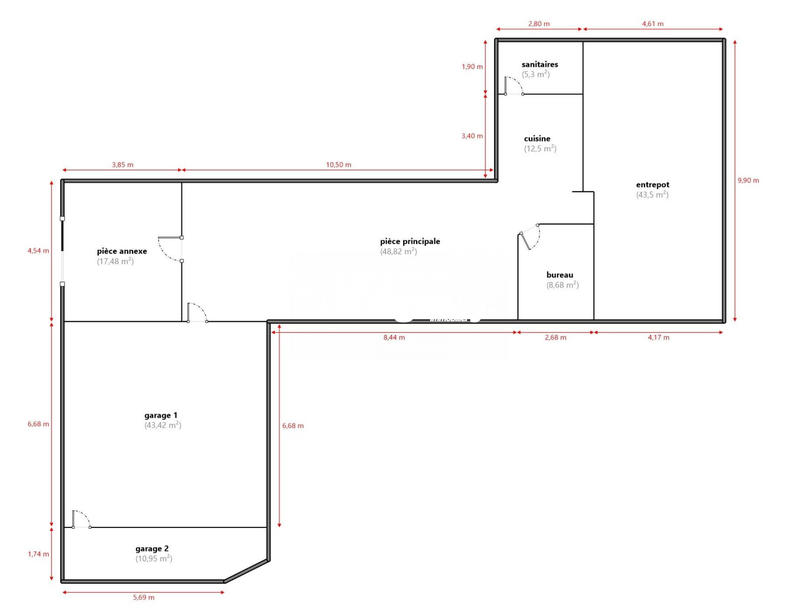 Fonds de commerce - Local commercial - 191 m²