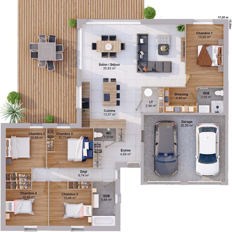 Maison - 136 m² - 7 pièces