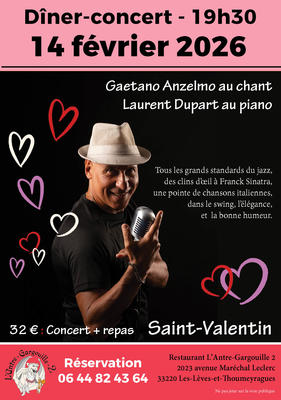 Dîner-concert Saint-Valentin
