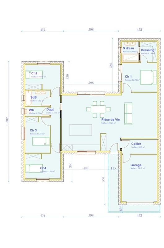 Maison - 122 m² - 5 pièces