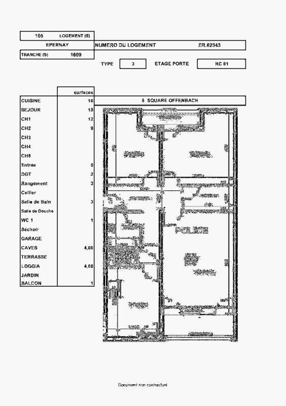 Appartement - 64 m² - 3 pièces