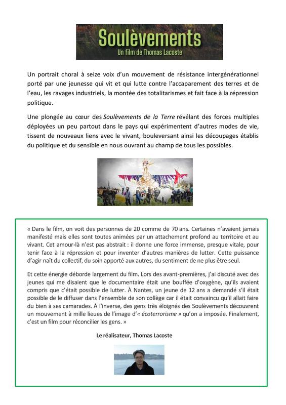 Soulèvements - Ciné-débat