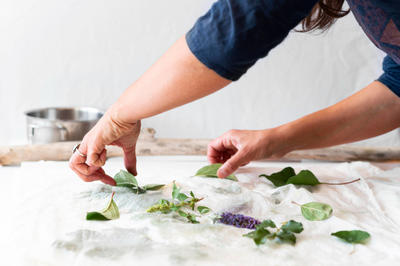 Atelier parent/enfant : cyanotype nature