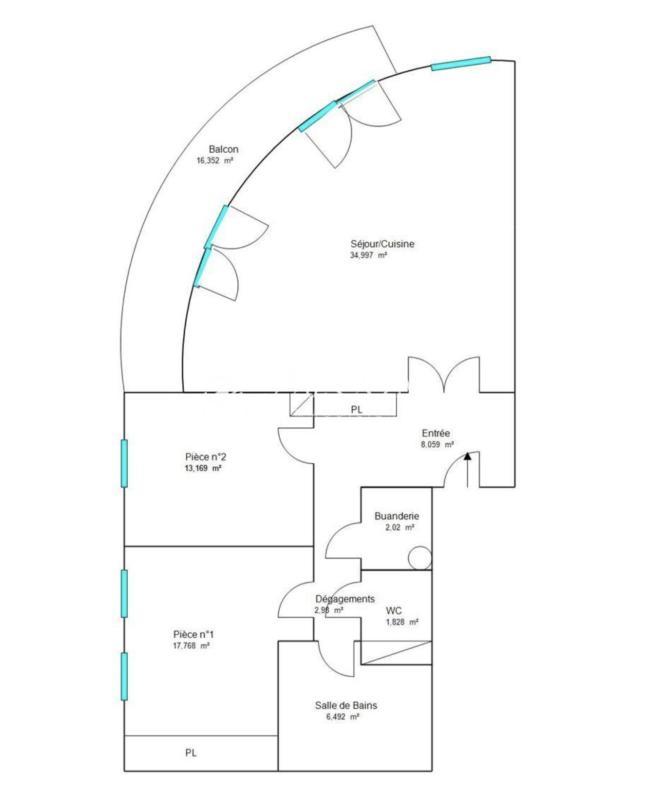 Appartement - 87 m² - 3 pièces