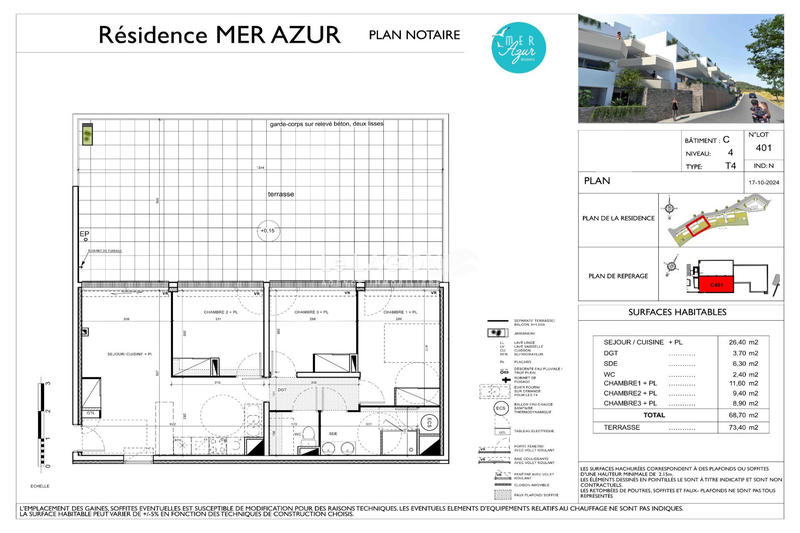 Appartement - 69 m² - 4 pièces