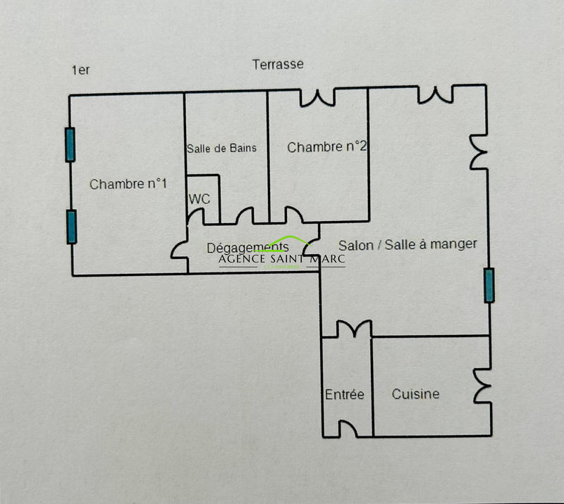 Appartement - 77 m² - 3 pièces