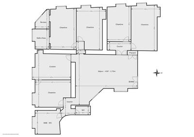 Appartement - 123 m² - 6 pièces