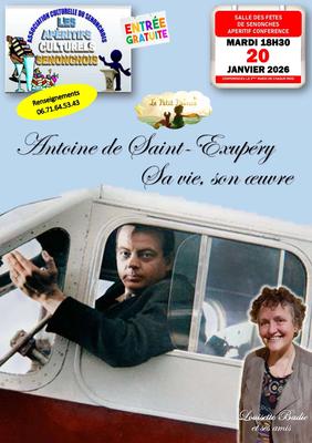 Apéritif conférence Antoine de Saint Exupery sa vie son oeuvre