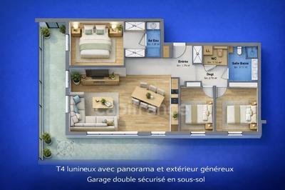 Appartement - 83 m² - 4 pièces