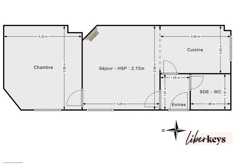 Appartement - 33 m² - 2 pièces