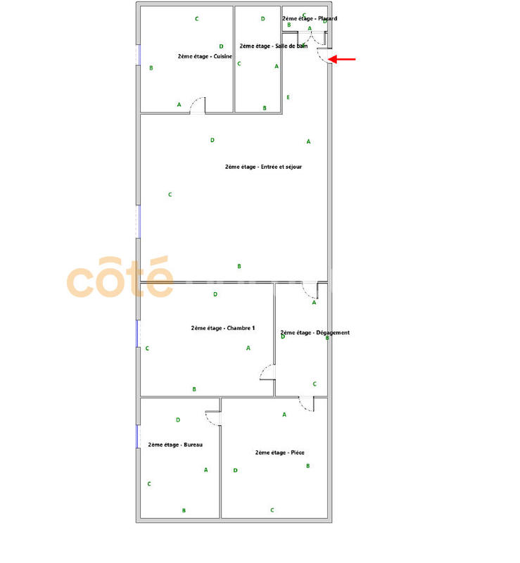 Appartement - 55 m² - 3 pièces
