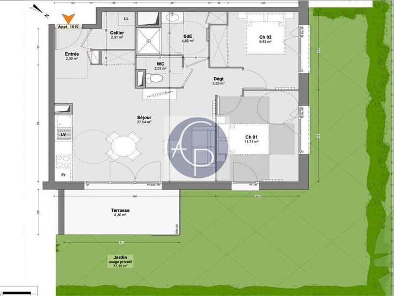 Appartement - 62 m² - 3 pièces