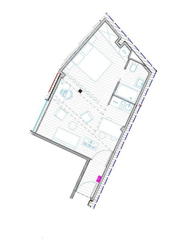 Chambre - 18 m² - 1 pièce