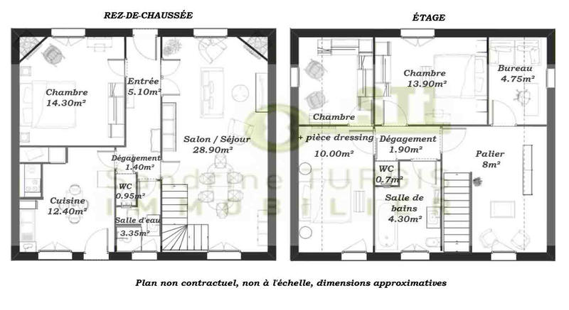 Maison - 110 m² - 4 pièces