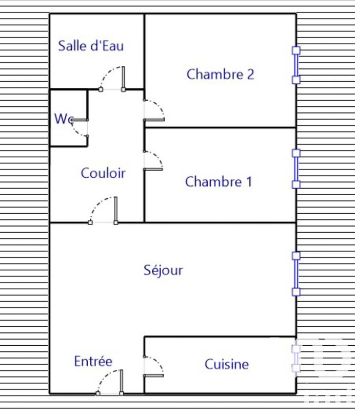 Appartement - 62 m² - 3 pièces