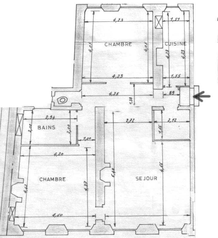 Appartement - 89 m² - 3 pièces