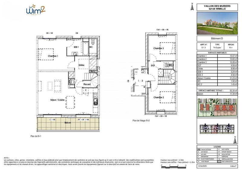 Appartement - 93 m² - 4 pièces