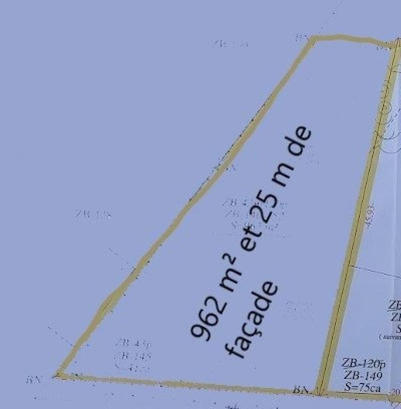 Terrain - 962 m²