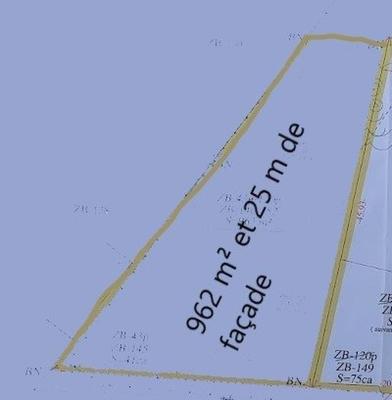 Terrain - 962 m²