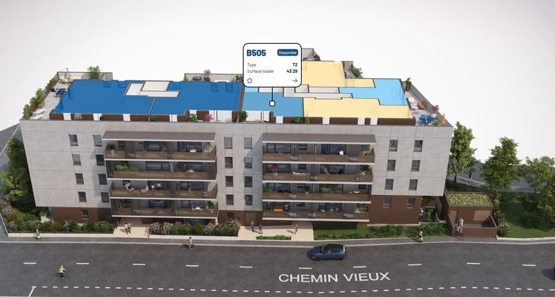 Appartement - 43 m² - 2 pièces