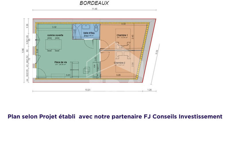 Appartement - 49 m² - 3 pièces